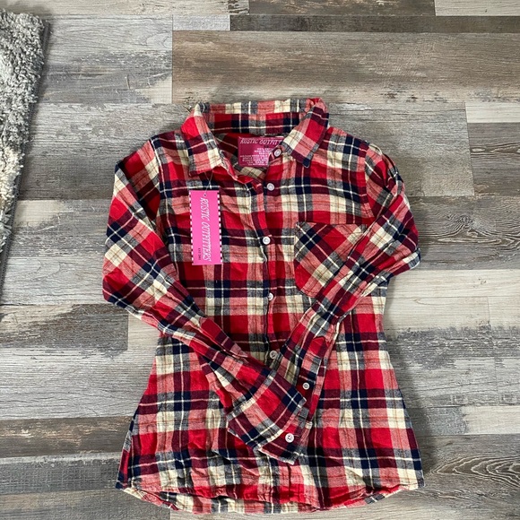 Rustic Outfitters Plaid Button Down NWT - Picture 6 of 9